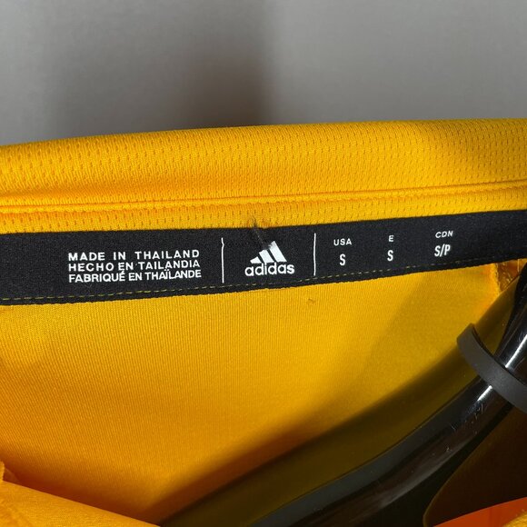 NEW Adidas Shirt Womens Small yellow athletic polo casual colorful sports - Picture 4 of 9